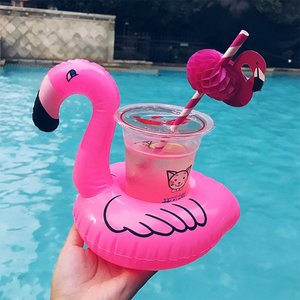 kruipen Lucht bevolking Opblaasbare bekerhouder flamingo - Opblaasbare Artikelen